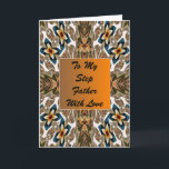 Glückliche Geburtstagskarte für einen Schrittvater Karte<br><div class="desc">Eine Geburtstagskarte für einen Stiefvater mit abstraktem. Design von JustByjulie.</div>