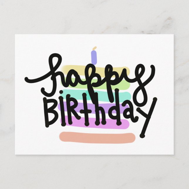 Glückliche Geburtstagskarte Postkarte (Vorderseite)