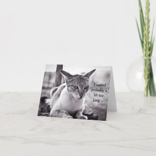 Glückliche Geburtstagskarte (spät): Wart Cat Karte
