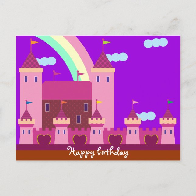 Glückliche Geburtstagskarten 0001 Postkarte (Vorderseite)