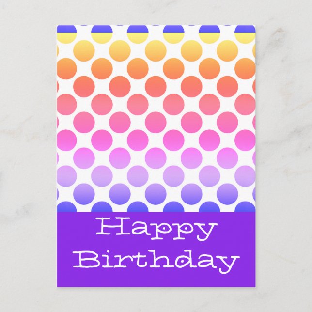 Glückliche Geburtstagskarten Postkarte (Vorderseite)