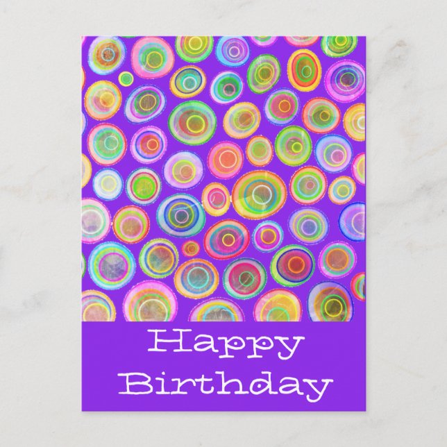 Glückliche Geburtstagskarten Postkarte (Vorderseite)