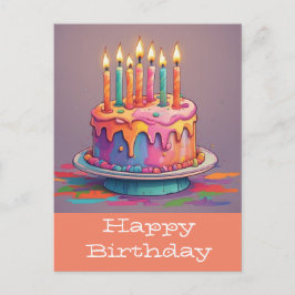 Glückliche Geburtstagskarten Postkarte