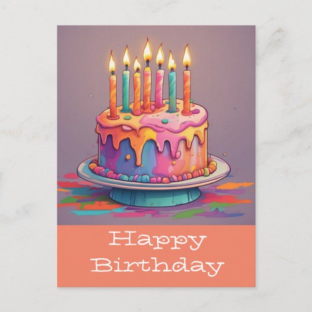 Glückliche Geburtstagskarten Postkarte (Vorderseite)