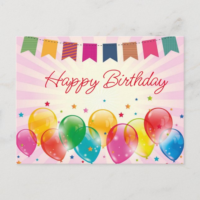 Glückliche Geburtstagskarten Postkarte (Vorderseite)