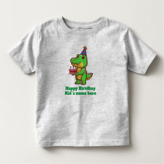 Glückliche Geburtstagskinder Krokodil Geburtstagsk Kleinkind T-shirt