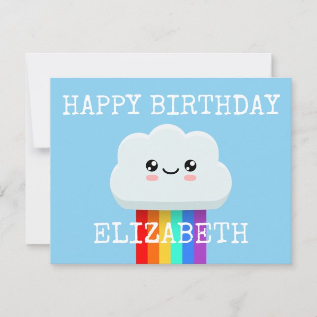 Glückliche Geburtstagswolke (Vorderseite)