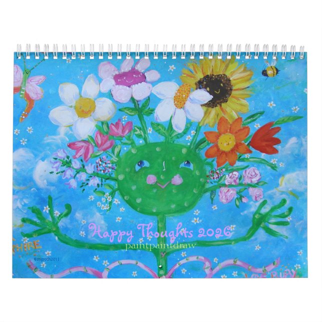 Glückliche Gedanken 2026 Kalender (Titelbild)