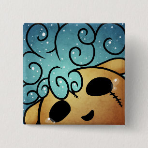 Glückliche Gedanken Button