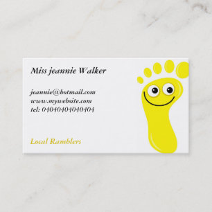 Glückliche gelbe Füße Visitenkarte
