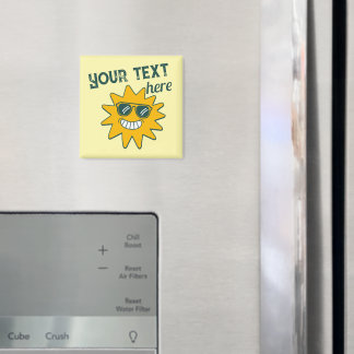 Glückliche gelbe Sonnenbrille Sommer Sonne Urlaub Magnet