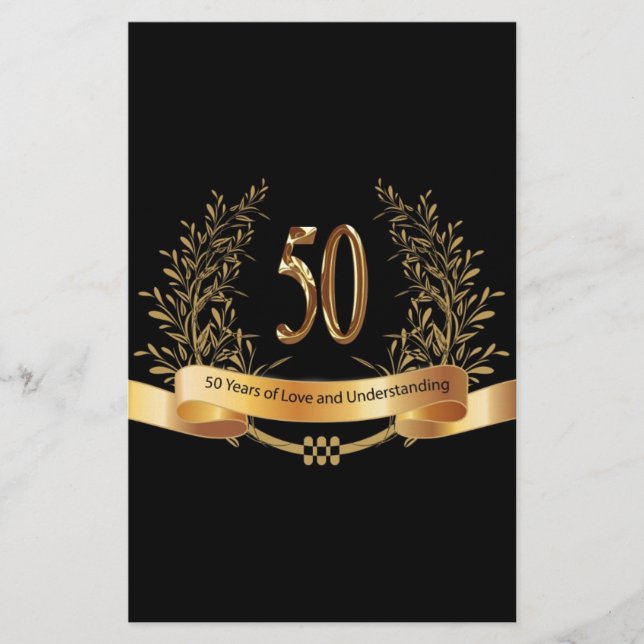 Glückliche Geschenke zum 50. Hochzeitstag (Vorderseite)