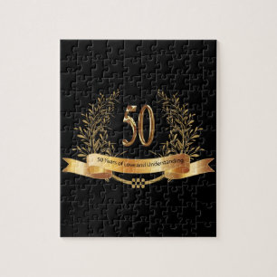 Glückliche Geschenke zum 50. Hochzeitstag Puzzle