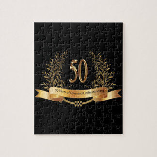 Glückliche Geschenke zum 50. Hochzeitstag Puzzle
