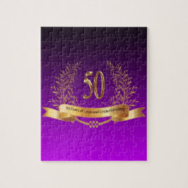 Glückliche Geschenke zum 50. Hochzeitstag Puzzle