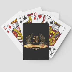 Glückliche Geschenke zum 50. Hochzeitstag Spielkarten