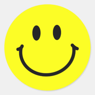 Glückliche Gesicht-Aufkleber Runder Aufkleber