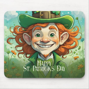 Glückliche Gesichter am St. Patrick's Day Mousepad