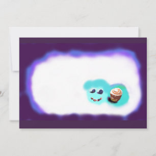 Glückliche Gesichter Frucht und kleiner Kuchen Dankeskarte