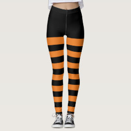 Glückliche gestreifte Leggings Halloweens