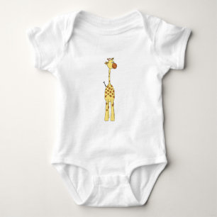 Glückliche Giraffe. Cartoon Baby Strampler