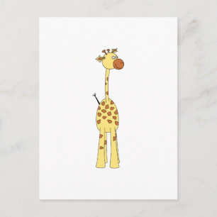 Glückliche Giraffe. Cartoon Postkarte