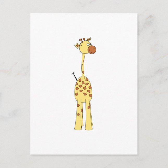 Glückliche Giraffe. Cartoon Postkarte (Vorderseite)