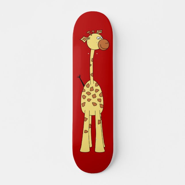 Glückliche Giraffe. Cartoon Skateboard (Vorne)