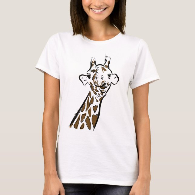 Glückliche Giraffe T-Shirt (Vorderseite)
