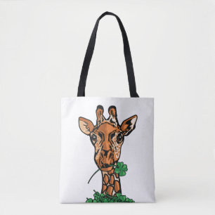 Glückliche Giraffe Vier-Blatt-Klee Süße Safari