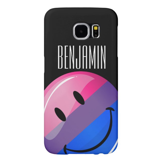Glückliche glatte Bisexuality-Stolz-Flagge Case-Mate Samsung Galaxy Hülle (Rückseite)