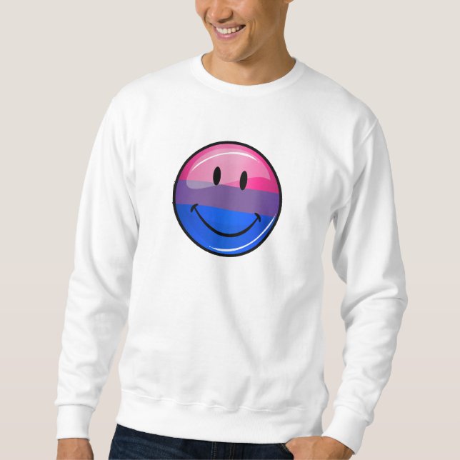 Glückliche glatte Bisexuality-Stolz-Flagge Sweatshirt (Vorderseite)