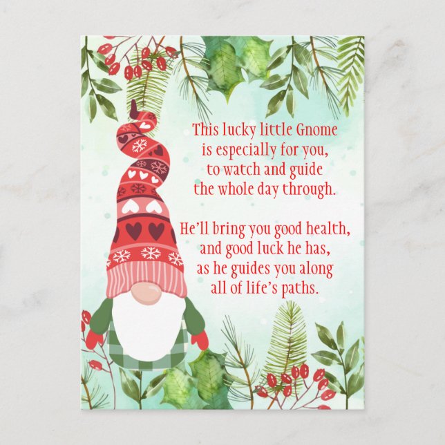 Glückliche Gnome Diese glückliche kleine Gnome Pos Postkarte (Vorderseite)