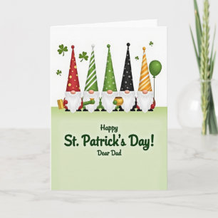 Glückliche Gnome Vaters St. Patricks Karte