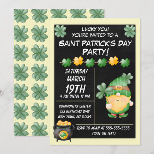 Glückliche Goldene St. Patrick's Day Party-Einladu Einladung