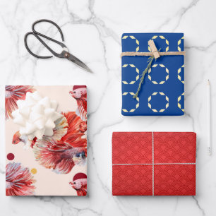 Glückliche Goldfish Umschlagpapier Blätter