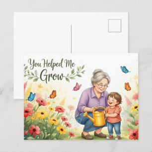 Glückliche Großeltern-Postkarte Postkarte