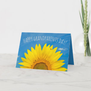 Glückliche Großeltern Tag Schöne Sonnenblume Feiertagskarte