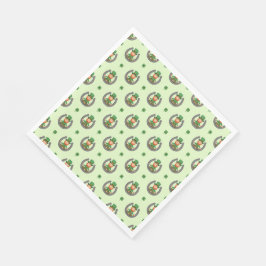 Glückliche Grüne Vibes Serviette