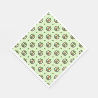 Glückliche Grüne Vibes Serviette