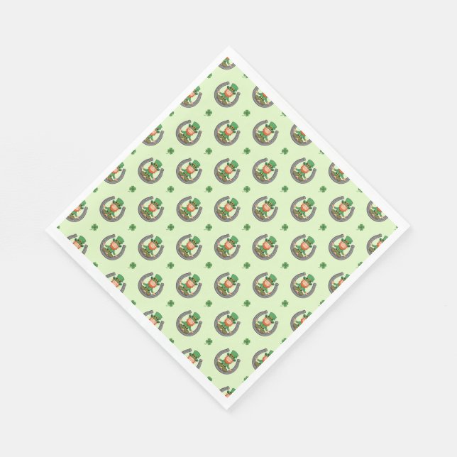 Glückliche Grüne Vibes Serviette (Ecke)
