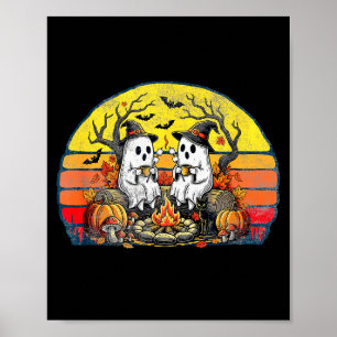 Glückliche Gruselige Camping-Crew Halloween-Lagerf Poster