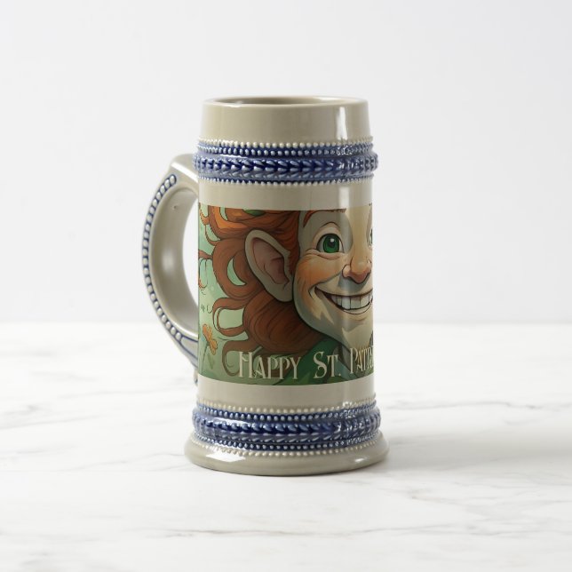 Glückliche Grüße zum St. Patrick’s Day Bierglas (Vorderseite Links)