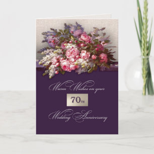 Glückliche Grußkarten zum 70. Hochzeitstag Karte