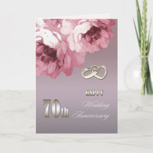 Glückliche Grußkarten zum 70. Hochzeitstag Karte