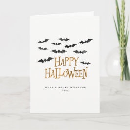 Glückliche Halloween-Aquarellbats Karte