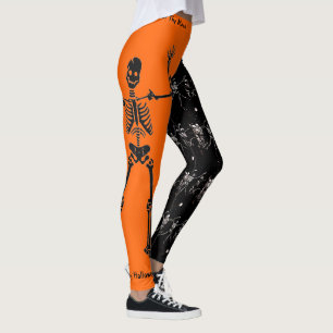 Glückliche Halloween Bone Tancing Skelette Leggin Leggings