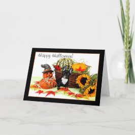 Glückliche Halloween French Bulldog Grußkarte Karte