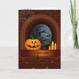 Glückliche Halloween-Gruß-Karte Karte