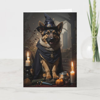Glückliche Halloween-Grußkarte (Hund) Karte